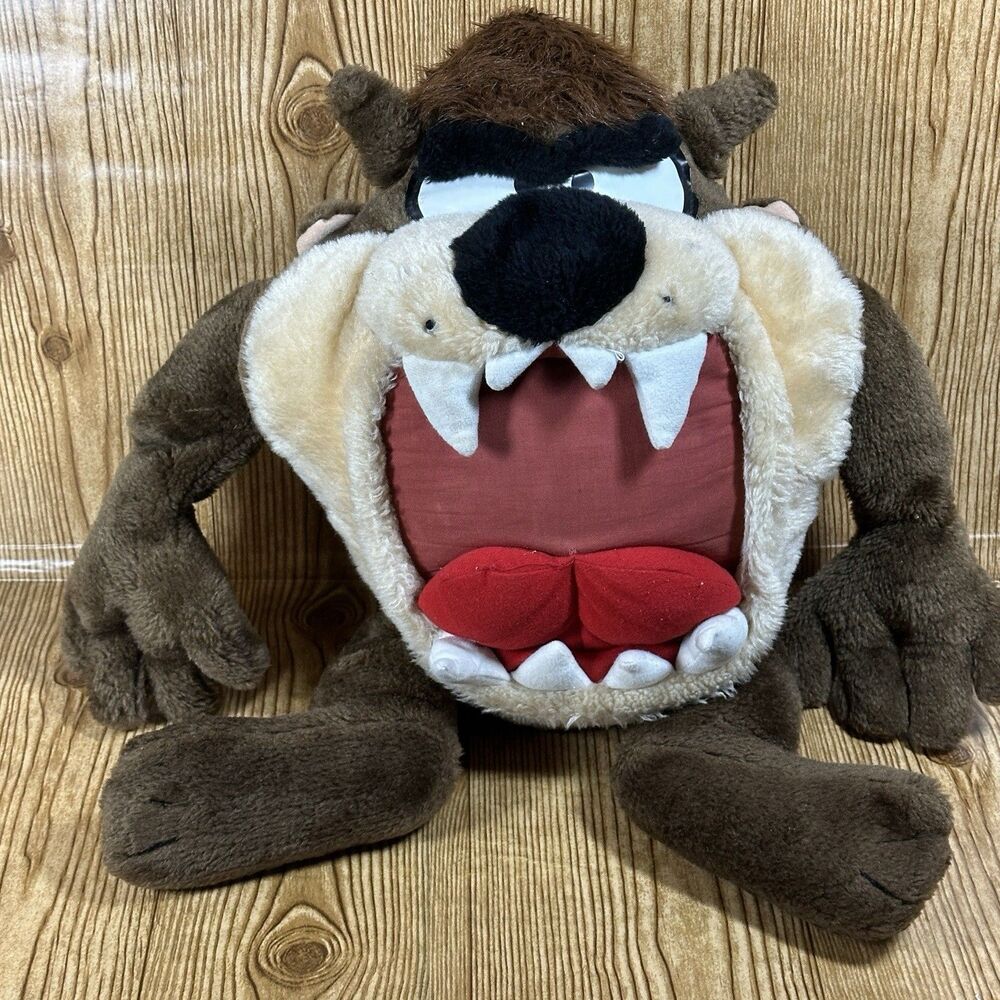 Vintage Tazmanian Devil Plush Looney Tunes Stuffed Toy 23” Taz 1995 ACE Novelty‎